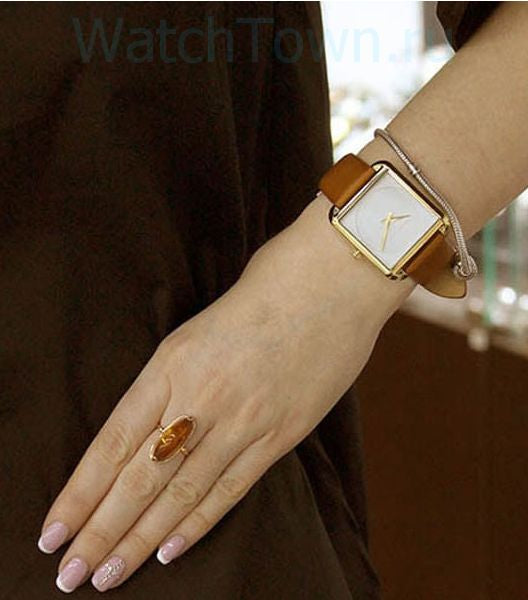  Shop Authentic Michael Kors Lake White Dial Brown Leather Strap Watch For Women - MK2584 - Luxxuri