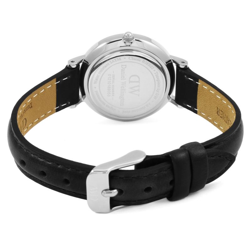  Shop Authentic Daniel Wellington Classic Petite Sheffield Black Dial Black Leather Strap Watch For Women - DW00100236 - Luxxuri