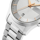  Shop Authentic Gucci G Timeless Silver Dial Silver Steel Strap Unisex Watch - YA126442 - Luxxuri