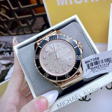  Shop Authentic Michael Kors Everest Analog Rose Gold Dial Black Silicone Strap Watch For Women - MK7358 - Luxxuri