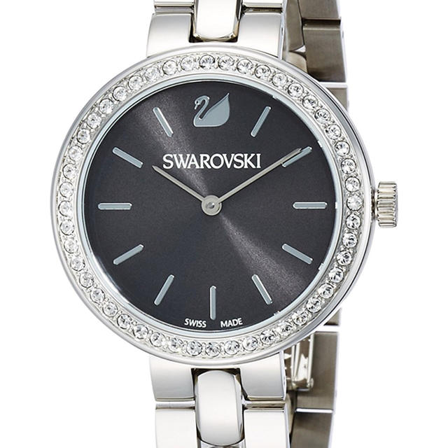  Shop Authentic Swarovski Daytime Rhinestone Grey Dial Silver Steel Strap Watch for Women - 5213681 - Luxxuri