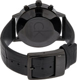  Shop Authentic Calvin Klein Post Minimal Chronograph Black Dial Black Leather Strap Watch for Men - K7627401 - Luxxuri