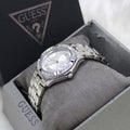  Shop Authentic Guess Water Pro Diamonds Silver Dial Silver Steel Strap Watch For Women - G75511M - Luxxuri