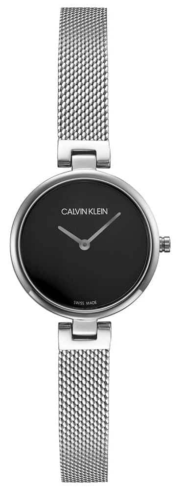  Shop Authentic Calvin Klein Authentic Black Dial Silver Mesh Bracelet Watch for Women - K8G23121 - Luxxuri