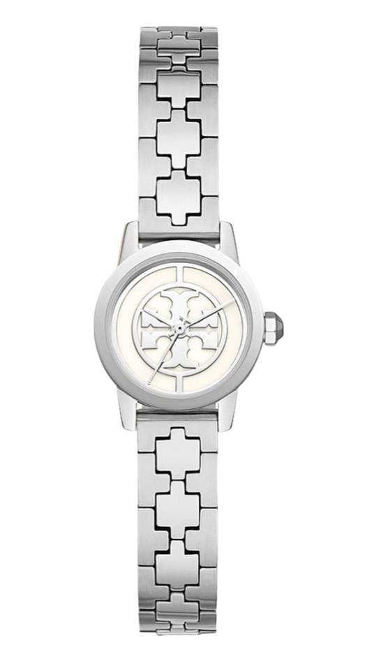 Tory Burch Reva Silver Dial Silver Steel Strap Watch for Women - TBW4044
