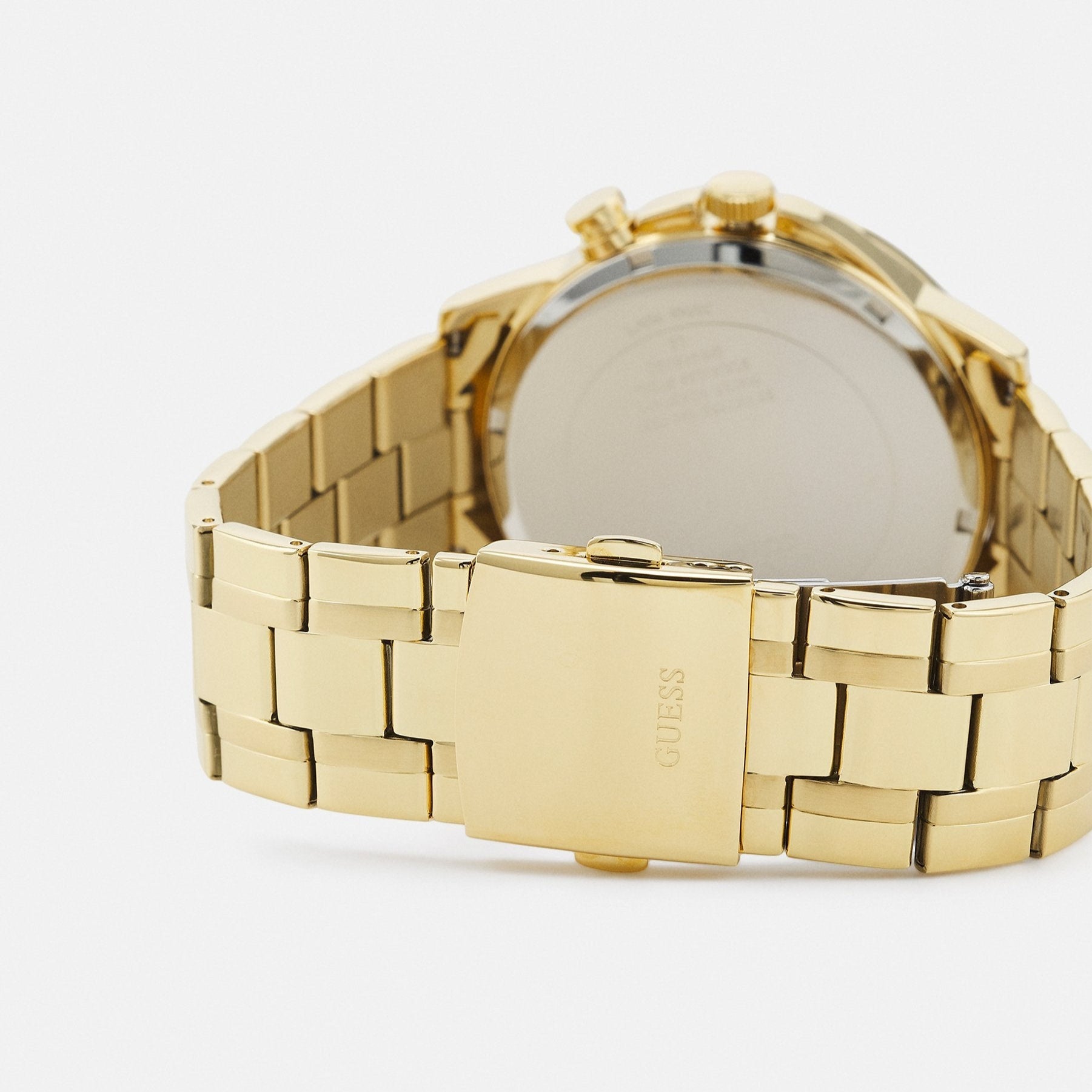  Shop Authentic Guess Sunrise Chronograph Gold Dial Gold Steel Strap Watch For Women - W0330L1 - Luxxuri