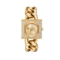 Shop Authentic Michael Kors Chain Lock Pave Gold Dial Gold Steel Strap Watch For Women - MK4711 - Luxxuri