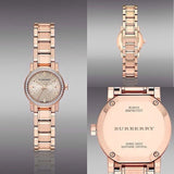  Shop Authentic Burberry The City Diamonds Rose Dial Rose Gold Steel Strap Watch for Women - BU9225 - Luxxuri