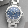  Shop Authentic Tag Heuer Aquaracer Quartz Blue Dial Silver Steel Strap Watch for Men - WAY1112.BA0928 - Luxxuri