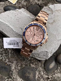  Shop Authentic Michael Kors Everest Chronograph Rose Gold Dial Rose Gold Steel Strap Watch For Women - MK5755 - Luxxuri