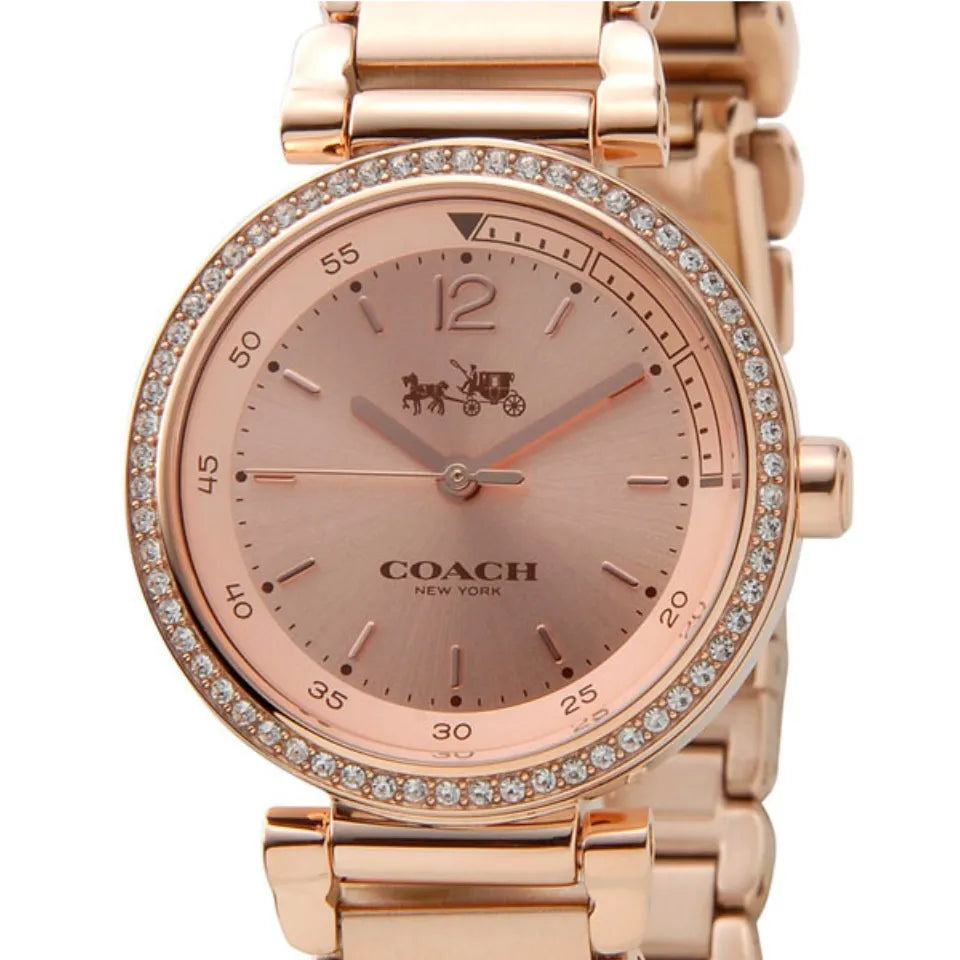 Coach Sports Rose Gold Dial Rose Gold Steel Strap Watch for Women - 14502200