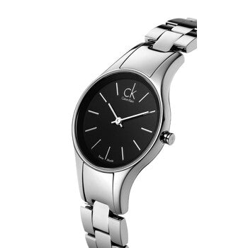  Shop Authentic Calvin Klein Simplicity Black Dial Silver Steel Strap Watch for Women - K4323130 - Luxxuri