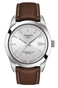  Shop Authentic Tissot Gentleman Powermatic 80 Silicium Silver Dial Brown Leather Strap Watch For Men - T127.407.16.031.00 - Luxxuri
