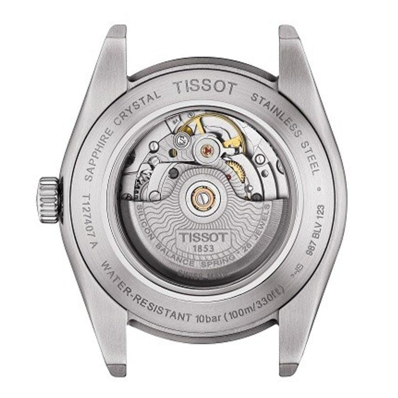  Shop Authentic Tissot Gentleman Powermatic 80 Silicium Black Dial Black Leather Strap Watch For Men - T127.407.16.051.00 - Luxxuri