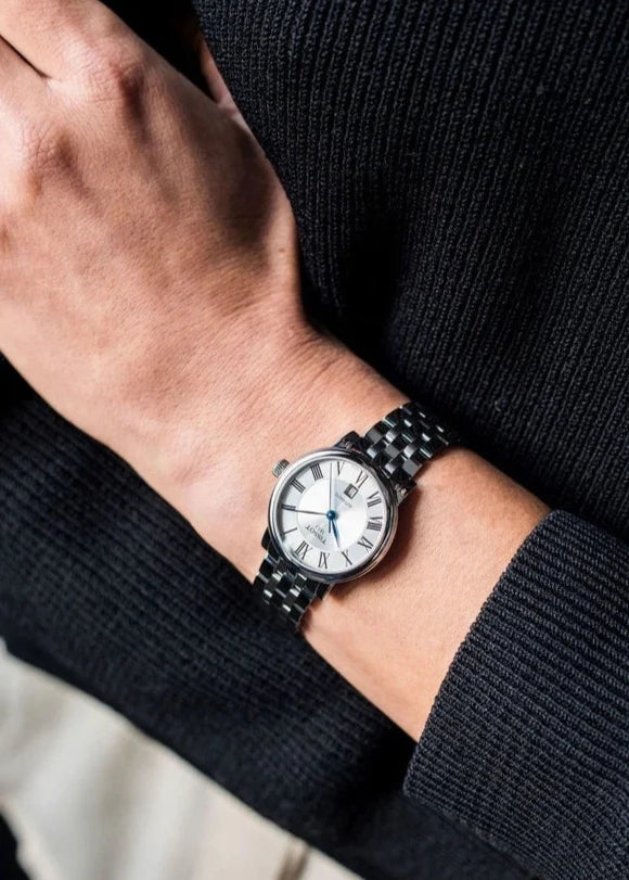  Shop Authentic Tissot T Classic Carson Premium Automatic Lady Silver Dial Silver Steel Strap Watch for Women - T122.207.11.033.00 - Luxxuri