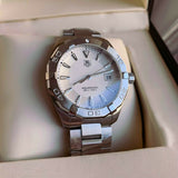  Shop Authentic Tag Heuer Aquaracer Quartz White Dial Silver Steel Strap Watch for Men - WAY1111.BA0928 - Luxxuri