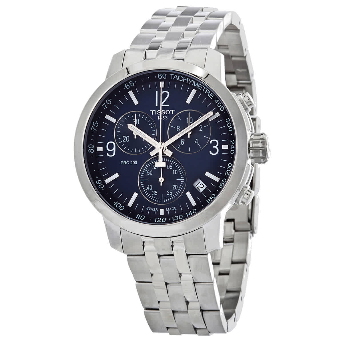  Shop Authentic Tissot PRC 200 Chronograph Quartz Blue Dial Silver Steel Strap Watch For Men - T114.417.11.047.00 - Luxxuri