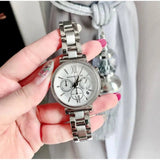  Shop Authentic Michael Kors Sofie Quartz Silver Dial Silver Steel Strap Watch For Women - MK6575 - Luxxuri