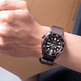  Shop Authentic Seiko 5 Sport Automatic Brown Dial Brown Nylon Strap Watch For Men - SRPD85K1 - Luxxuri