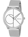  Shop Authentic Calvin Klein Minimal White Dial Silver Mesh Bracelet Watch for Men - K3M5115X - Luxxuri