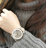  Shop Authentic Burberry Chronograph Rose Gold Dial Beige Leather Strap Watch for Women - BU9704 - Luxxuri