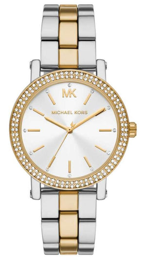  Shop Authentic Michael Kors Corey Analog Silver Dial Two Tone Steel Strap Watch for Women - MK7348 - Luxxuri