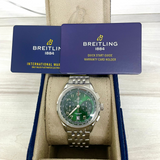  Shop Authentic Breitling Premier B01 Chronograph 42 Green Dial Silver Steel Strap Watch for Men - AB0145371L1A1 - Luxxuri
