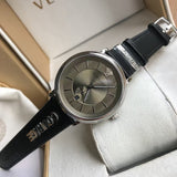  Shop Authentic Versace V-Circle Black Manifesto Courage Quartz Silver Dial Black Leather Strap Watch for Men - VBQ080017 - Luxxuri