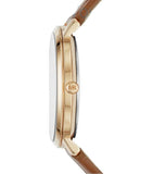  Shop Authentic Michael Kors Jaryn Quartz Gold Dial Brown Leather Strap Watch For Women - MK2496 - Luxxuri