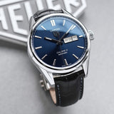  Shop Authentic Tag Heuer Carrera Calibre 5 Automatic Blue Dial Blue Leather Strap Watch for Men - WAR201E.FC6292 - Luxxuri