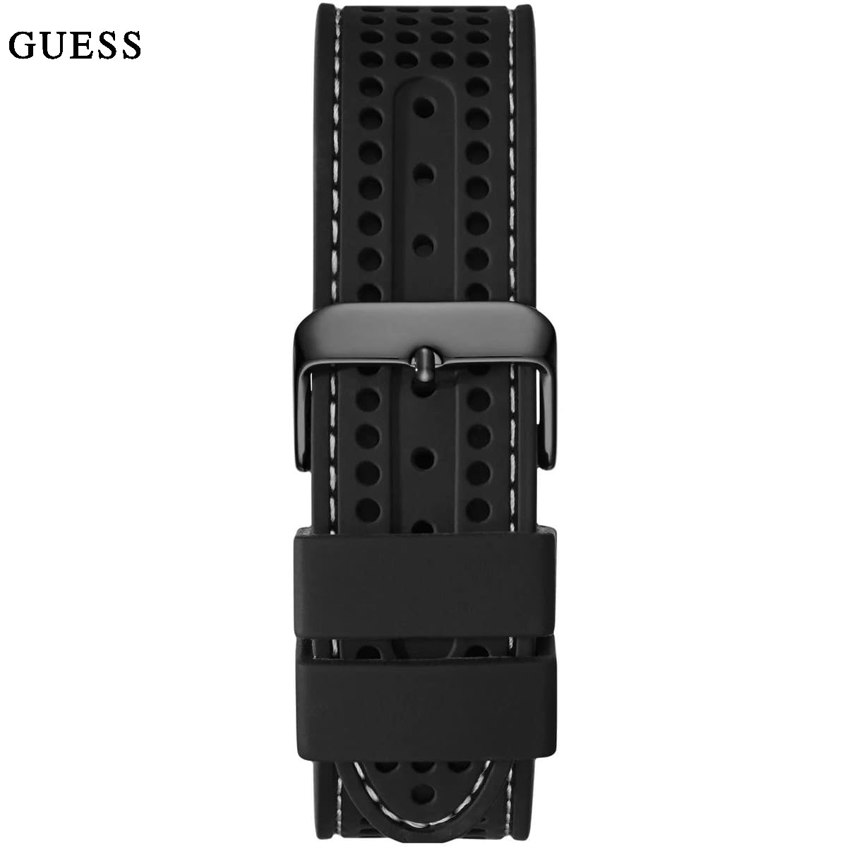  Shop Authentic Guess Fleet Chronograph Black Dial Black Rubber Strap Watch for Men - W0971G1 - Luxxuri