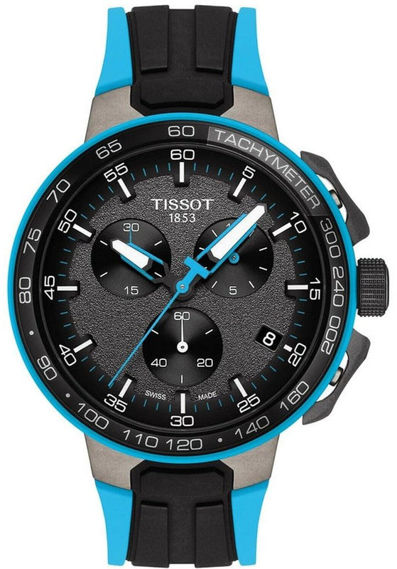  Shop Authentic Tissot T Race Cycling Chronograph Black Dial Two Tone Rubber Strap Watch For Men - T111.417.37.441.05 - Luxxuri