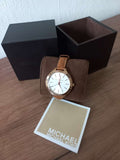  Shop Authentic Michael Kors Runway Slim Quartz White Dial Beige Leather Strap Watch For Women - MK2284 - Luxxuri
