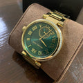  Shop Authentic Michael Kors Skylar Green Dial Gold Steel Strap Watch for Women - MK6065 - Luxxuri