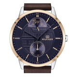  Shop Authentic Tommy Hilfiger Hunter Blue Dial Brown Leather Strap Watch for Men - 1791605 - Luxxuri