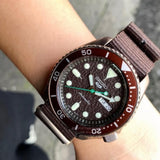  Shop Authentic Seiko 5 Sport Automatic Brown Dial Brown Nylon Strap Watch For Men - SRPD85K1 - Luxxuri