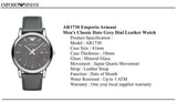  Shop Authentic Emporio Armani Classic Quartz Grey Dial Grey Leather Strap Watch For Men - AR1730 - Luxxuri
