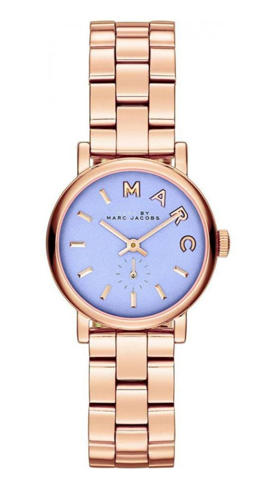  Shop Authentic Marc Jacobs Mini Baker Blue Dial Rose Gold Steel Strap Watch for Women - MBM3285 - Luxxuri