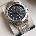  Shop Authentic Versace Hellenyium GMT Black Dial Silver Steel Strap Watch for Men - V11020015 - Luxxuri