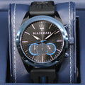  Shop Authentic Maserati Traguardo Sports Blue Dial Black Rubber Strap Watch For Men - R8871612006 - Luxxuri
