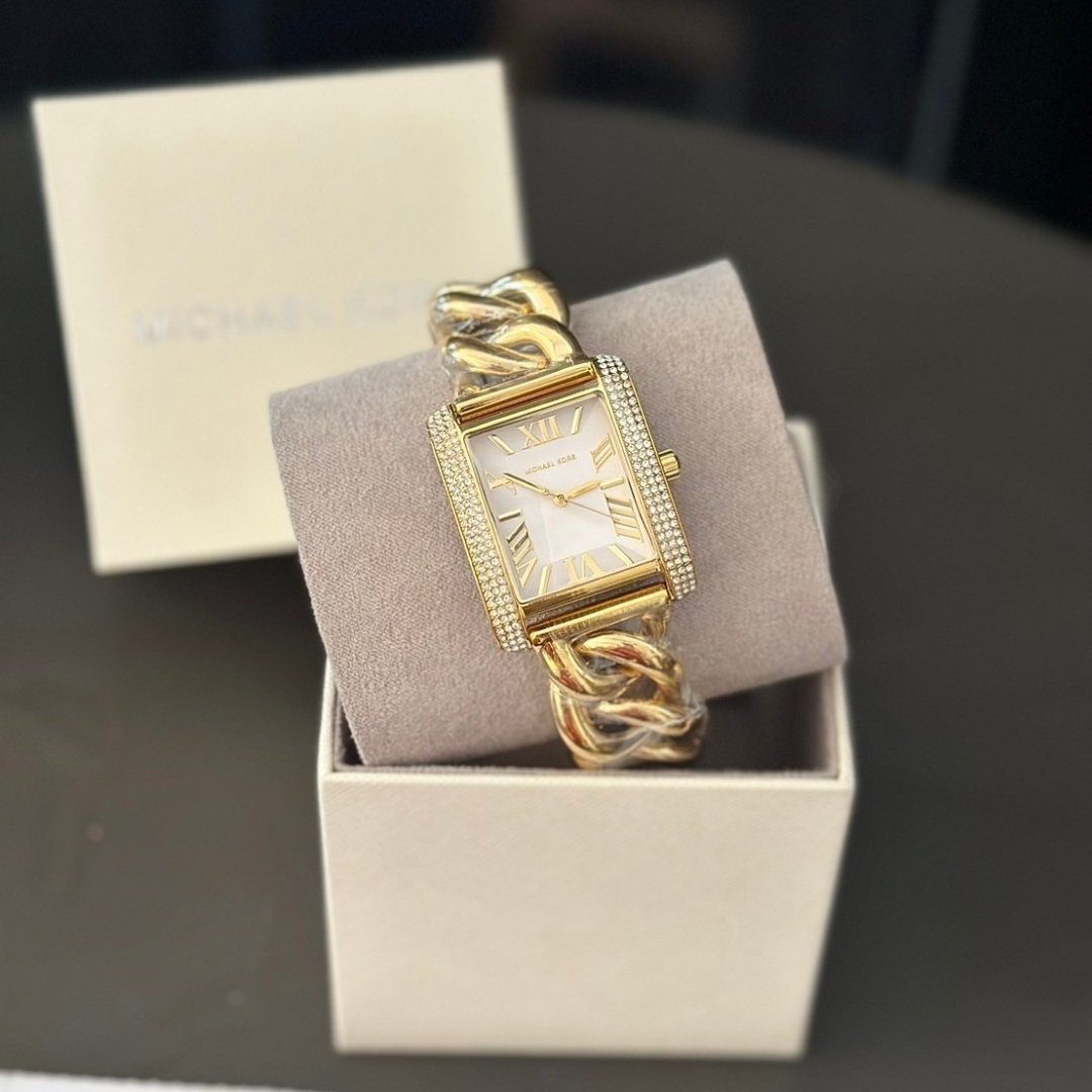  Shop Authentic Michael Kors Emery Three Hand Silver Dial Gold Steel Strap Watch For Women - Mk7300 - Luxxuri