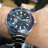  Shop Authentic Tag Heuer Aquaracer Henrik Lundqvist Special Edition Blue Dial Silver Steel Strap Watch for Men - WAY101J.BA0746 - Luxxuri