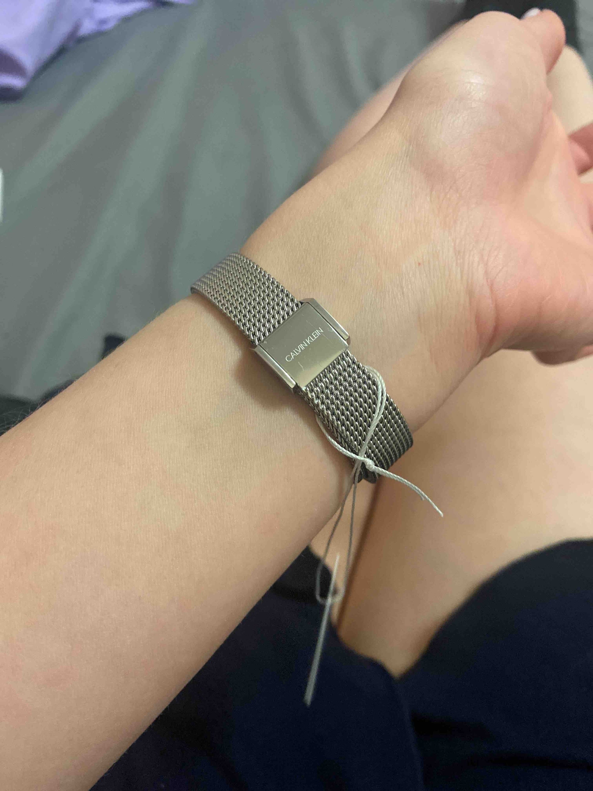  Shop Authentic Calvin Klein Minimal Grey Dial Silver Mesh Bracelet Watch for Women - K3M23124 - Luxxuri