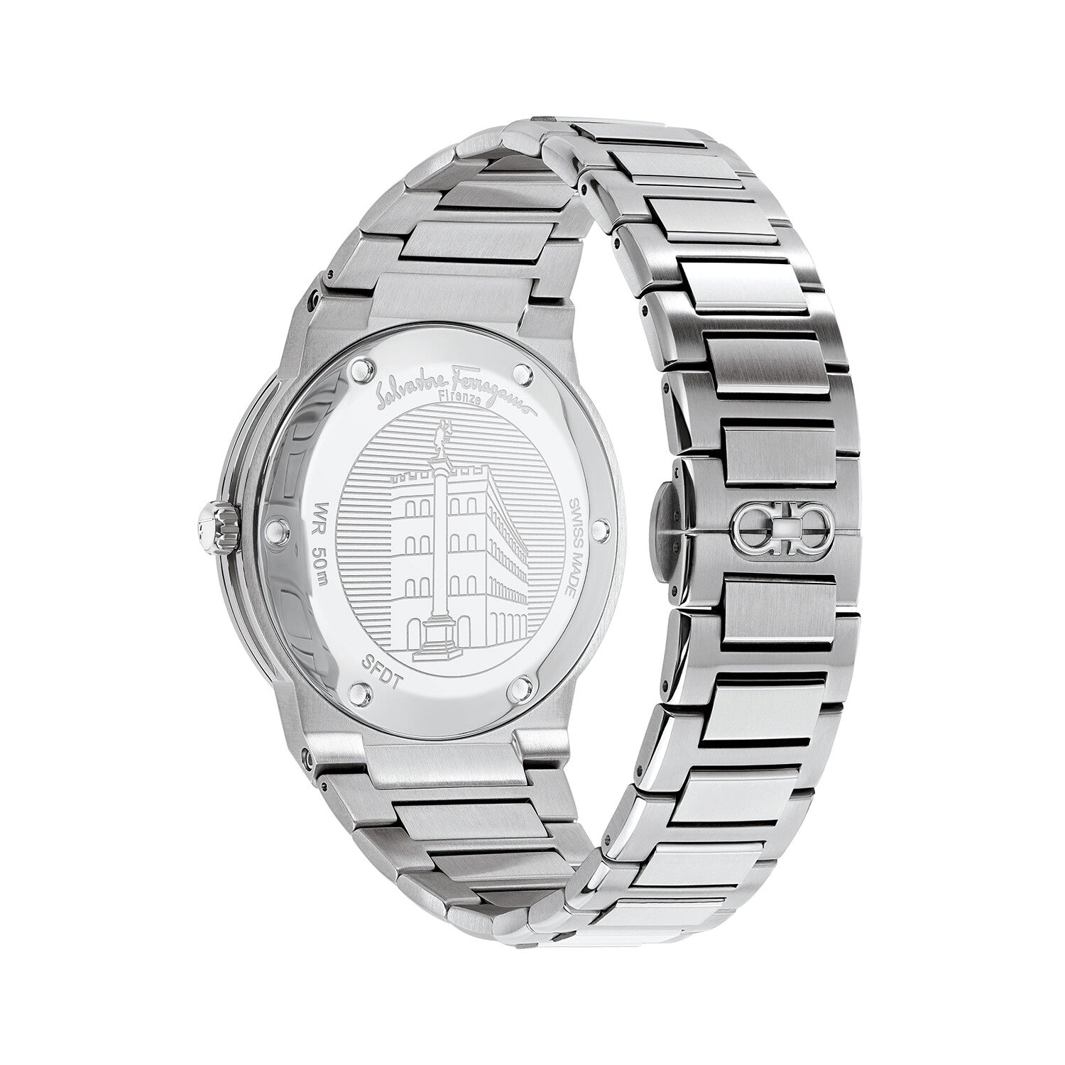  Shop Authentic Salvatore Ferragamo F-80 Classic Blue Dial Silver Steel Strap Watch for Men - SFDT01320 - Luxxuri