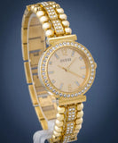  Shop Authentic Guess Gala Diamonds Gold Dial Gold Steel Strap Watch for Women - GW0401L2 - Luxxuri