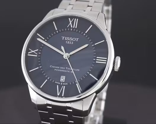  Shop Authentic Tissot Chemin Des Tourelles Powermatic 80 Blue Dial Silver Steel Strap Watch for Men - T099.407.11.048.00 - Luxxuri