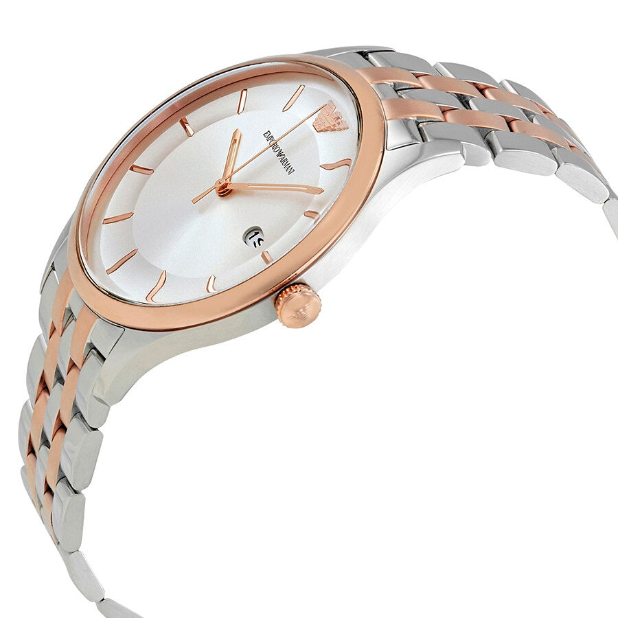  Shop Authentic Emporio Armani Lambda Analog Silver Dial Two Tone Steel Strap Watch For Men - AR11044 - Luxxuri