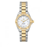  Shop Authentic Tag Heuer Aquaracer Quartz Diamonds Mother of Pearl Dial Two Tone Steel Strap Watch for Women - WBD1423.BB0321 - Luxxuri