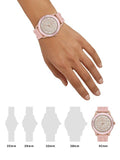  Shop Authentic Michael Kors Runway Three Hand Crystal Pave Dial Pink Rubber Strap Watch For Women - MK6854 - Luxxuri