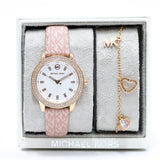  Shop Authentic Michael Kors Tibby Silver Dial Pink Leather Strap Watch for Women - MK1050 - Luxxuri
